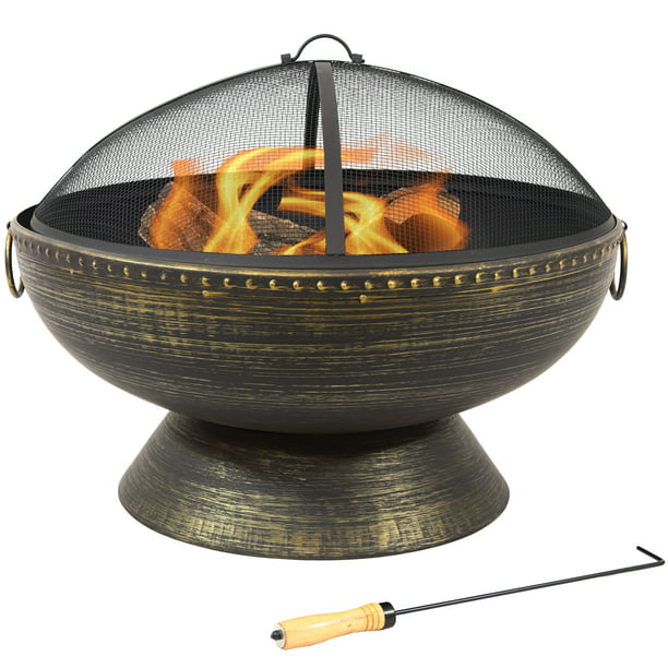 Sunnydaze Large Outdoor Fire Pit Bowl, How To Use A Metal Fire Pit Bowl