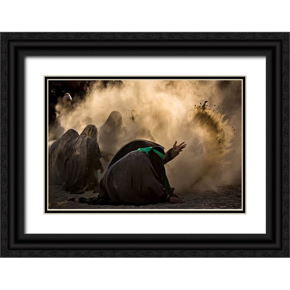 Momeni, Mohammadreza 14x11 Black Ornate Wood Framed with Double Matting Museum Art Print Titled - Ashura Pm2