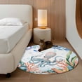 thumbnail image 2 of Round Rugs 3.3Ft, Octopus Coastal Round Area Rug Washable Indoor Throw Carpet, Summer Nautical Starfish Coral Ocean Soft Non Slip Circle Rug for Laundry Room Patio Home Decor Aesthetic, 2 of 8