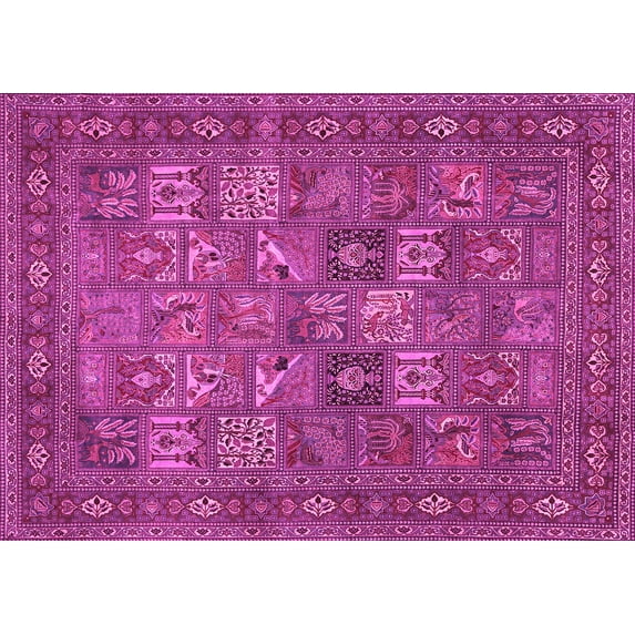 Ahgly Company Indoor Rectangle Persian Pink Traditional Area Rugs, 2' x 4'