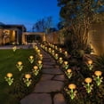 thumbnail image 6 of Solar Powered Garden Flower Stake Lights, IP65 Waterproof LED Floral Lamp, Auto On Outdoor Landscape Lighting For Yard Pathway Patio Backyard Evening Holiday Decoration, 6 of 7