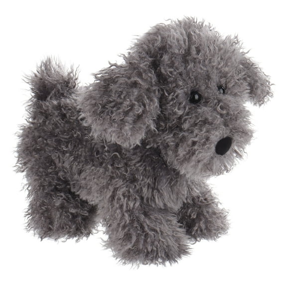 Apricot Lamb Dark Grey Stand Poodle Dog Stuffed Animals for Kids 11.8 Inches