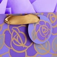 thumbnail image 6 of 13" Large Gift Bag with Tissue Paper (Purple Flowers,Gold Accents) for Birthdays,Mother's Day,Bridal Showers,Weddings,Retirements,Anniversaries,Engagements,Any Occasion,(Pack of 2), 6 of 6