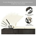 thumbnail image 6 of Gymax 2pcs Rattan Lounge Cushioned Chair W/Adjustable Canopy Patio, 6 of 10