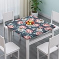 thumbnail image 3 of Square Tablecloth with Elastic Edges 36 * 36 Inch Pioneer Waterproof Vintage Rose Table Cover Washable Indoor and Outdoor for Party Kitchen Dinner Banquet Patio Picnic, 3 of 6