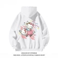 thumbnail image 4 of Sudadera con capucha de Hello Kitty de Sanrios para niñas, abrigo holgado de algodón para otoño e invierno, suéter bonito para parejas, camisetas informales, 4 of 5