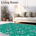 thumbnail image 2 of ODIKA 4'x6' Machine Washable Non-Slip Area Rug, Magical Yuletide Botanical Decorative High Traffic Rug, Green, 606652, 2 of 7