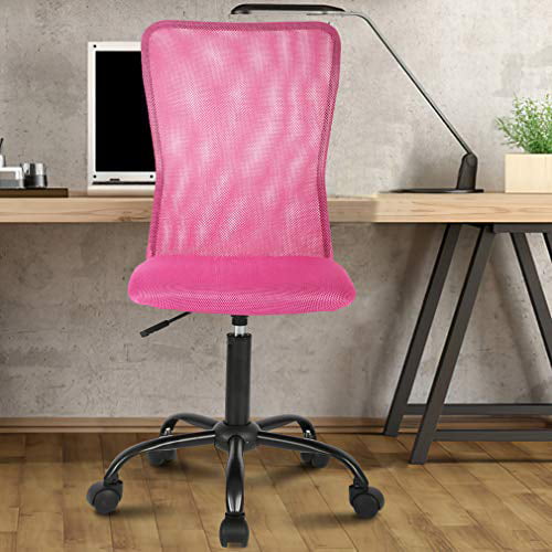 Ergonomic Mesh Desk Chair Black Men for Women Mid Back Lumbar Support Swivel Adjustable Home Office Desk Chair Computer Chair with Flip-up Armrest Office Chair Students 