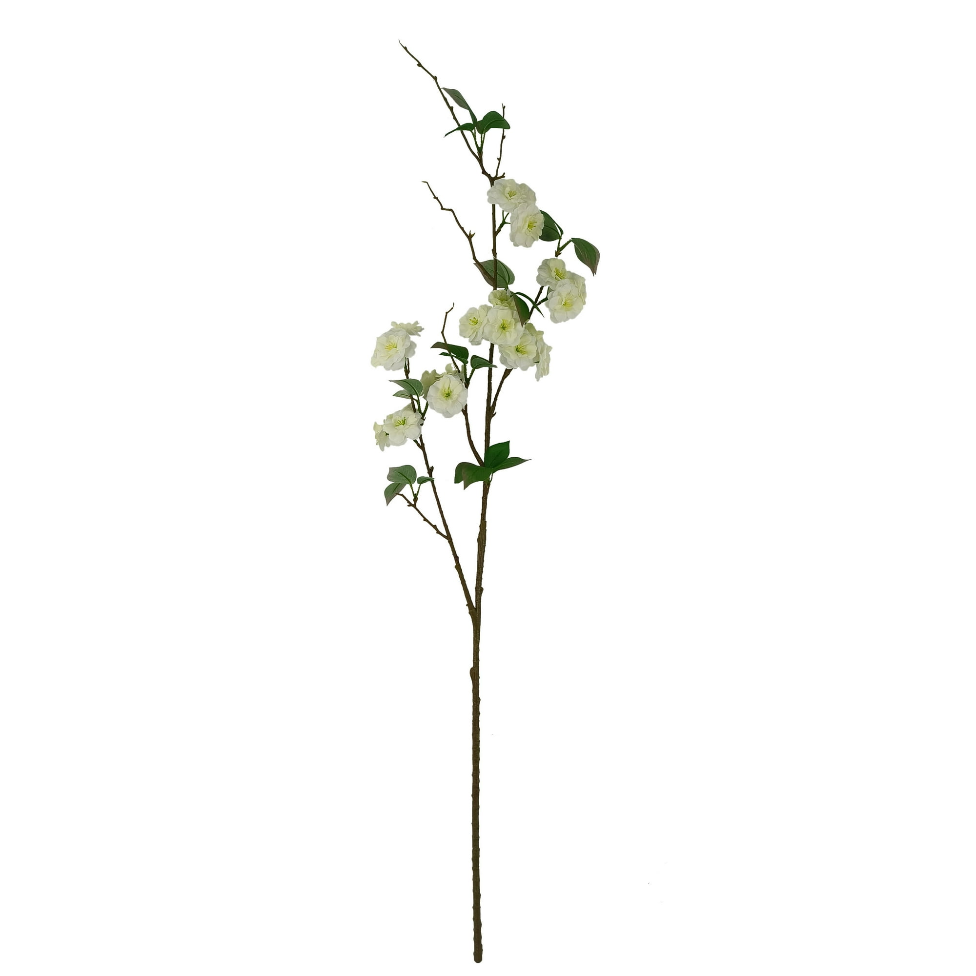Mainstays Artificial Cherry Blossom Flower, White, 50 Inch, Indoor Home Decor