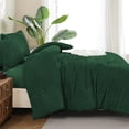 thumbnail image 3 of ANGENIA California King Comforter Set Dark Emerald Green - 7 Pieces Boho Bed in a Bag Cal King Oversized Bedding Comforter Sets, Lightweight Fluffy Bed Set with Comforter, Sheets, Pillowcases & Shams, 3 of 7