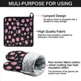 thumbnail image 7 of Pink Fall Pumpkins Bats Stars Pattern Kitchen Oven Mitt and Pot Holder Sets 2 Pcs for Baking, Cooking and Grilling, Heat Resistant Up To 392 °F, 7 of 7