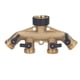 thumbnail image 1 of Distribuidor De Conector De Latón Para Grifo De Manguera De 4 Vías, Rosca De 3/4 Pulgadas Para Riego De Jardín, 1 of 7