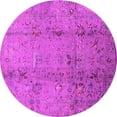 thumbnail image 1 of Ahgly Company Indoor Round Oriental Pink Industrial Area Rugs, 5' Round, 1 of 4