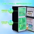 thumbnail image 5 of TACOOL 4.0 Cu.ft Small Refrigerator Mini Fridge for Bedroom Drink Holder Large Capacity Suit for Home, Apartment, Office Silver, 5 of 7