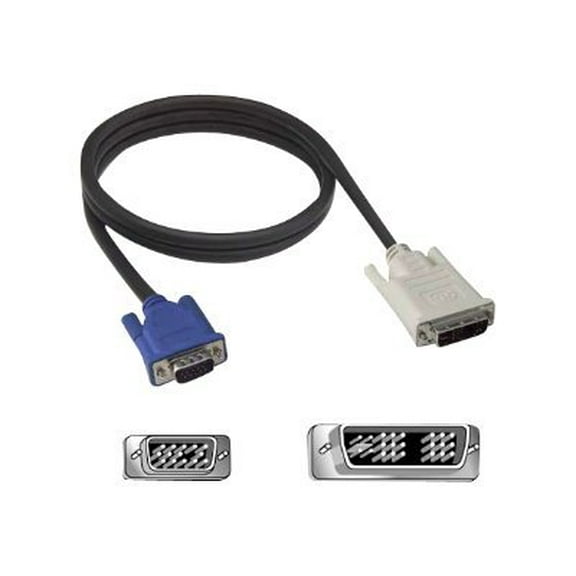 3FT DVI/HD SINGLE LINK CABLE DVI-I M VGA HDDB15F