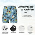 thumbnail image 5 of Fotbe Pirate Marine Animals Men’s Swim Trunks Quick Dry Swim Shorts Board Shorts with Mesh Lining-Large, 5 of 9