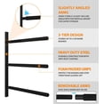 thumbnail image 3 of Yes4All Heavy Duty Steel Wall Mount Paddle Board Racks, Surfboard Hanger with Padded Foam, Store & Display Up to 3 Surfboards, Snowboards, Longboards, Black, 34.25" x 5.51" x 3.54", 3 of 6