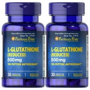 Puritan's Pride L-Glutathione 500 mg 30 Capsules (2 PACK)