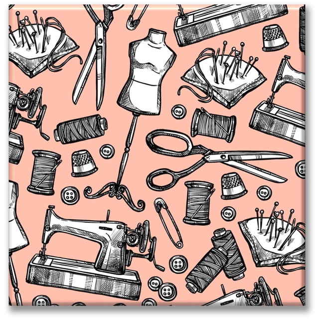 Cuadro Canva Listo Para Colgar Tipo Galería Materiales De Moda 80X80 cm