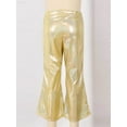 thumbnail image 5 of inhzoy Little Big Kids Shiny Metallic Elastic Bell Bottoms, 5 of 7
