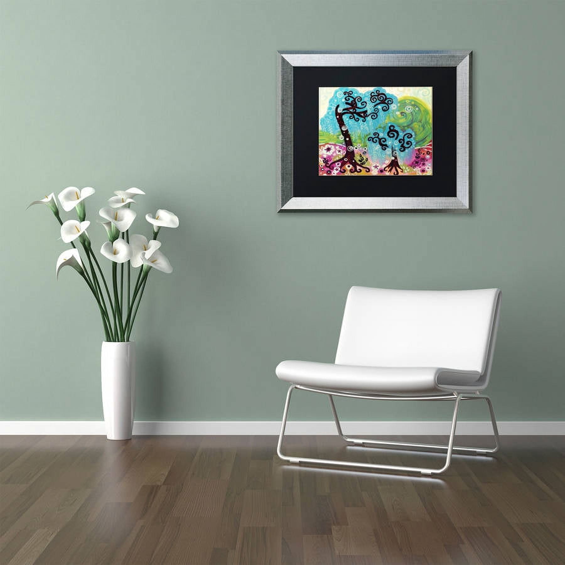 Trademark Fine Art "32" Canvas Art by Natasha Wescoat, Black Matte, Silver Frame