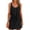 Dresses-209Black, variant on Dresses for Women Sleeveless Scoop Neck Button Detail Drawstring Waist Mini Dress with Pockets Casual Dress Summer Vacation Daily Travel Wear Beige L