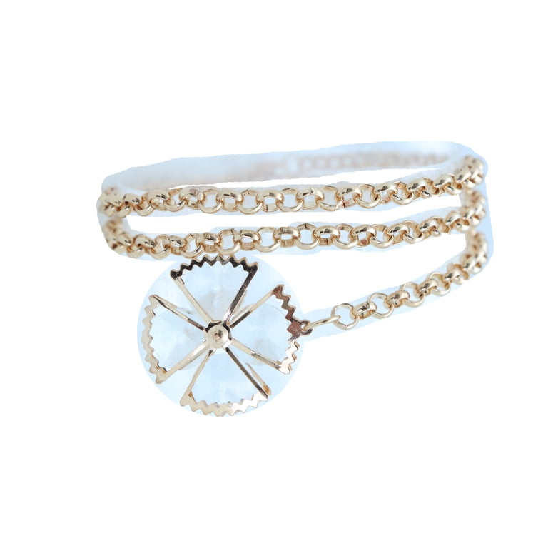 Women Gold Metal Chain Fashion Belt Hip Waist Flower Charm  display picture 3