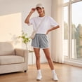 thumbnail image 5 of Shorts for Women Cotton Yoga Short Pants Summer Elastic Waist Athletic Cycling Hiking Sports Shorts, 2XL, 5 of 7
