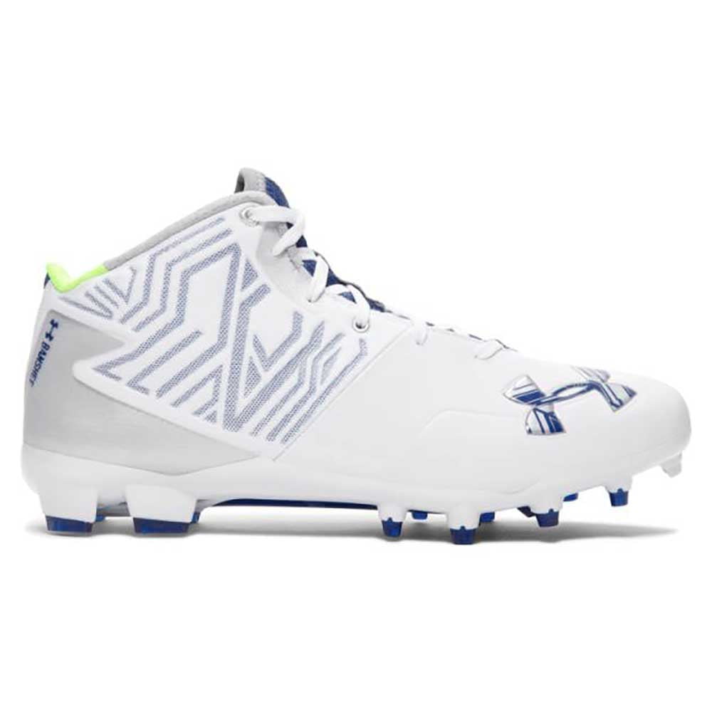 Silver Sz 6.5 M New Mens Under Armour Banshee Lacrosse Football Cleats White 