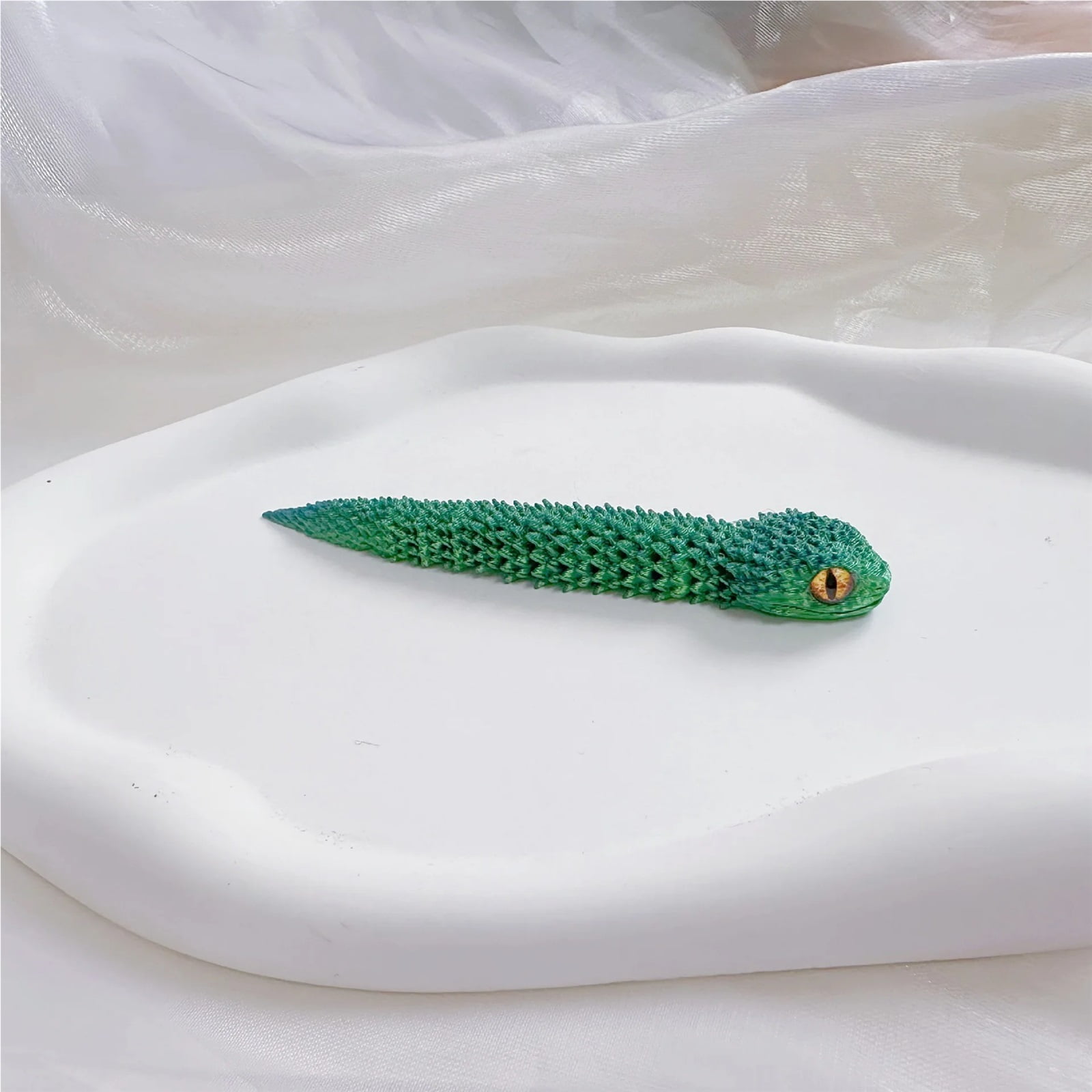 13cm 3D Printed Mini Snake Movable Joint Figurines Simulation Snake Office Desktop Ornament Christmas New Year Gifts Crafts Gift
