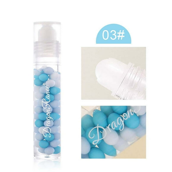 Canadian Day Kcavykas Beauty,Accessories,Colorful Rolling Bead Lip Glaze Glass Transparent Lip Gloss Stacked Lip Oil Glass Lip Moisturizing Lip Oil 6.3ml