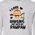 thumbnail image 4 of Inktastic Monkey I Love Hanging out with My Pawpaw Long Sleeve Youth T-Shirt, 4 of 5