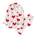 thumbnail image 5 of SJLDQY Valentines Women's Pajamas Set 2 Peice Pjs Set for Women Valentine's Day Love Heart Graphic Long Sleeve Pajama Tops Pants Soft Comfy Homewear Sleepwear Outfits, 5 of 6
