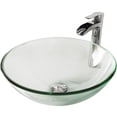 thumbnail image 3 of VIGO Glass Round Vessel Bathroom Sink in Iridescent with Niko Faucet and Pop-Up Drain in Chrome, 3 of 10