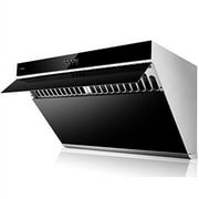 FOTILE inclined Vent Series 30 850 CFM Under Cabinet or Wall Mount Range Hood with 2 LED lights and Push Buttons in Onyx Black Tempered Glass