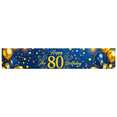 thumbnail image 5 of Blue Gold Themed Happy 80 Birthday Banner Backdrop Party Decoration for Birthday Party Celebrations Photography Props Photo Backgrounds Decor Elements, 5 of 7