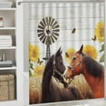 thumbnail image 5 of Wild West Cowboy Shower Curtain Sets 4 Piece,Rustic Southwestern Country Desert Cowboy Texas Star Horse Bathroom Decor Sets with Rugs Include Waterproof Non-Slip Toilet Lid Cover Bath Mat, 5 of 8