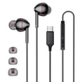 thumbnail image 1 of Auriculares con cable MAXAUX USB-C con micrófono para teléfonos Samsung Galaxy S24 S23 S22, iPhone 15, Pixel, 1 of 6