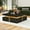 Black, variant on Harper & Bright Designs Square Coffee Table with 4 Storage Drawers, Modern Gold Cocktail Table Center Table for Small Space, White