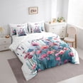 thumbnail image 3 of Homewish Chic Floral 7-Piece Reversible King Comforter Set for Kids, Spring Garden Design, 3 of 8