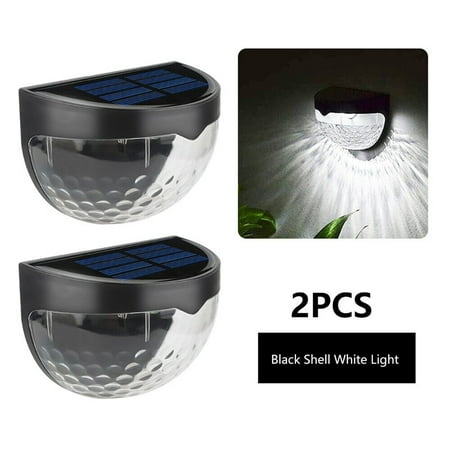 

2pcs Solar Powered LED Wall Lights Door Fence Lights Outdoor Garden Lamp Light