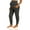 Dark grey, variant on Women Pregnant Women High Waist Support Side Pocket Bunched feet Exercise Yoga Pants