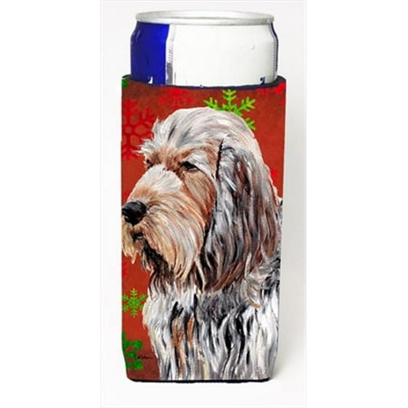 

Otterhound Red Snowflakes Holiday Michelob Ultra bottle sleeves Slim Cans 12 Oz.