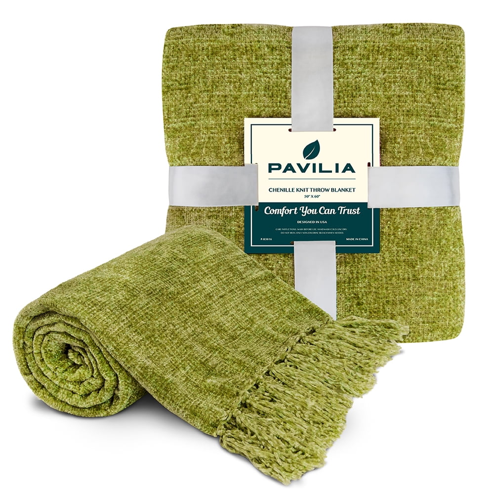 Yellow chenille throw hotsell