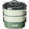 thumbnail image 2 of 3-Tier Stackable Bento Case Lunch Box 2000ML Sealed Leak-proof Meal Box Microwave Safe Portable Students Workers Food Container for Home Office School Camping，blue, 2 of 11