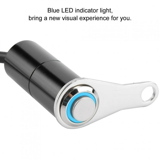 Manija De La Motocicleta Luz LED Start Kill Angle Interruptor De Control De Un Solo Botón Powersports Manillar Accessor