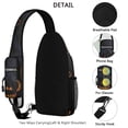 thumbnail image 3 of Sling Backpack,Halloween Glowing Pumpkins Pattern Crossbody Bag with Water Bottle Holder,Waterproof Sling Bag for Men/Women with Chest Phone Holder for Hiking,Travel, 3 of 6