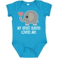 thumbnail image 3 of Inktastic Great Auntie Loves Me Elephant Boys or Girls Baby Bodysuit, 3 of 5