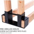 thumbnail image 2 of RightHand Adjustable Firewood Storage Bracket Kit – Sturdy Rack Holds Stacked Fire Logs & Adjusts to Any Length – Customize to Fit Your Indoor Or Outdoor Space – Durable Black Powder-Coated Steel, 2 of 9