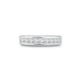 thumbnail image 2 of 14kt White Gold Womens Princess Channel-set Diamond Single Row Wedding Band 1 Cttw, 2 of 4